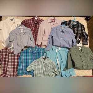 Boy Size 4/4T Dress Button Up Dress Shirts - Lot of 11